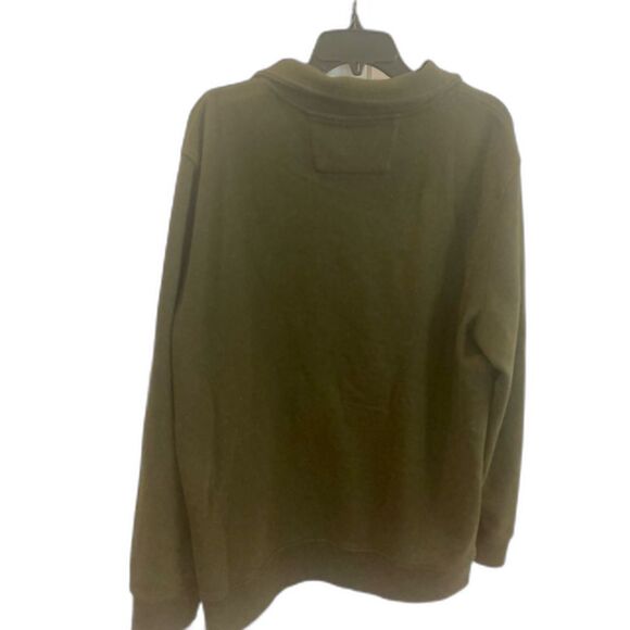 Banana republic Lux jersey half zip long sleeve olive green sweater XL - Picture 2 of 6